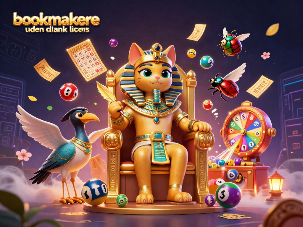 Engage with bookmakere uden dansk licens by exploring vibrant lottery and bingo elements in a lively 3D scene.