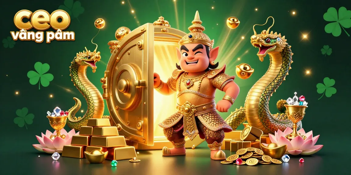Experience the thrill at Go88 with "ceo vương phạm" surrounded by treasures and gaming action.