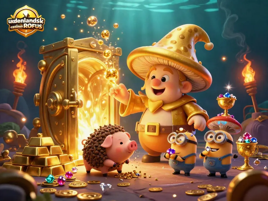 Experience the magic at udenlandsk casino uden ROFUS with golden treasures and gems.