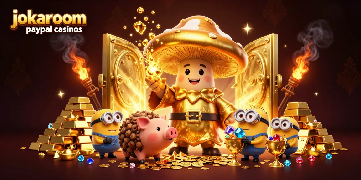 Experience the magic at jokaroom paypal casinos with giant treasures and whimsical characters.