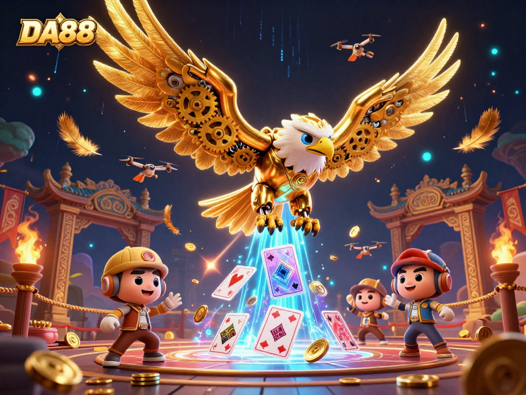 Engage with DA88's immersive gaming experience featuring vibrant casino visuals.