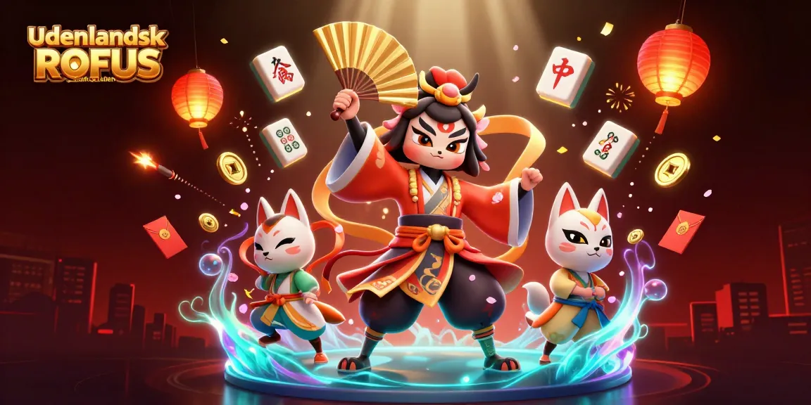 Experience the excitement of udenlandsk casino uden ROFUS with vibrant slots and cultural symbols in a captivating scene.