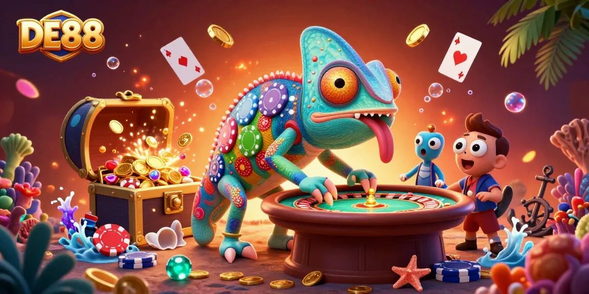 Enjoy thrilling gaming action at DE88, featuring vibrant casino characters and dynamic gameplay.