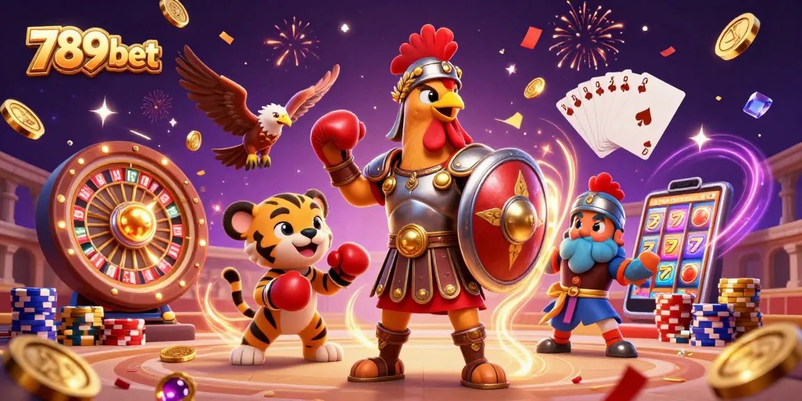 Experience thrilling 789bet action in a vibrant 3D casino scene with dynamic games.