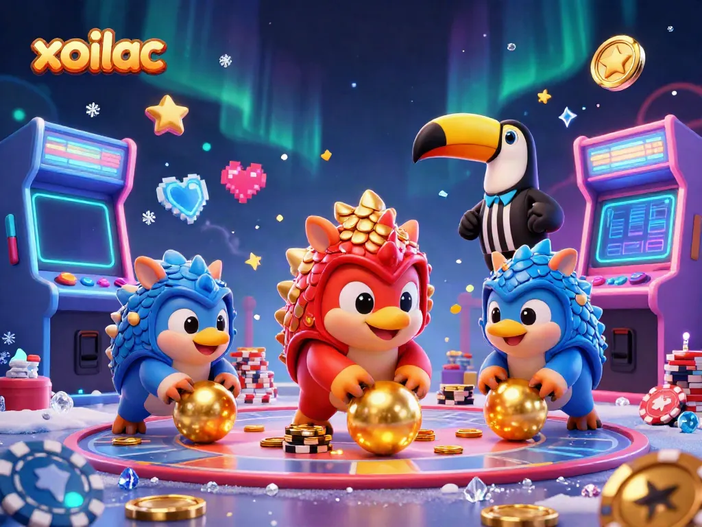 Watch rival pangolins bowling through poker chips in an engaging xoilac-themed casino scene.