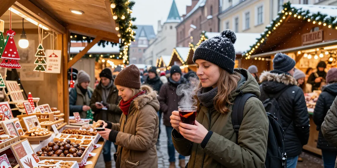 Julmarknader i Europa med festliga ljus och hantverk i vacker vintermiljö.